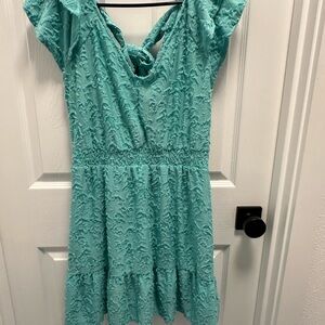 Turquoise Textured Dress